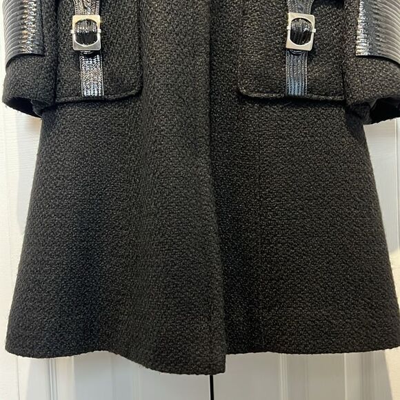 Ross Mayer Black Boucle Wool Lined Winter Coat Size 4 - Picture 4 of 16